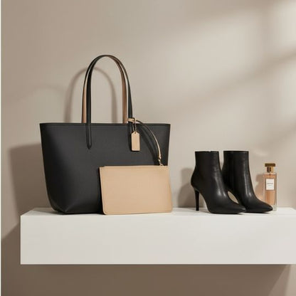 Classic Tote Bag With Pouch