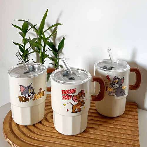 Tom & Jerry Straw Mug