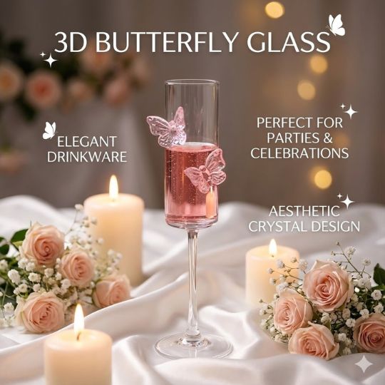 Elegant Butterfly 3D Glass