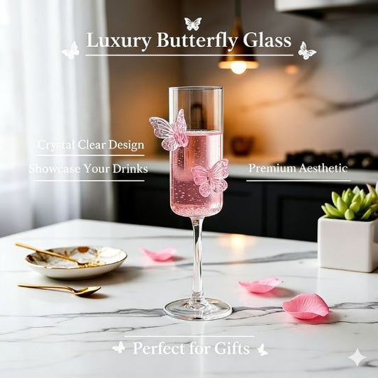 3D Butterfly Glass