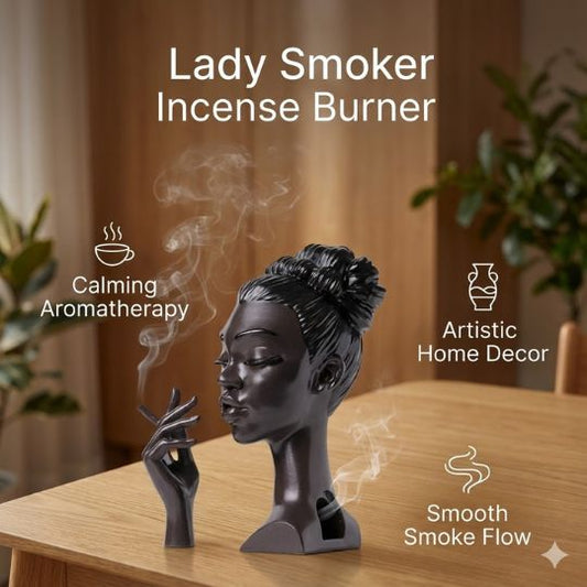 Elegant Lady Face Incense Burner