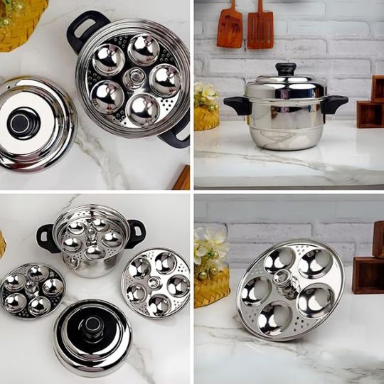 Stainless Steel Mini Idli Pot