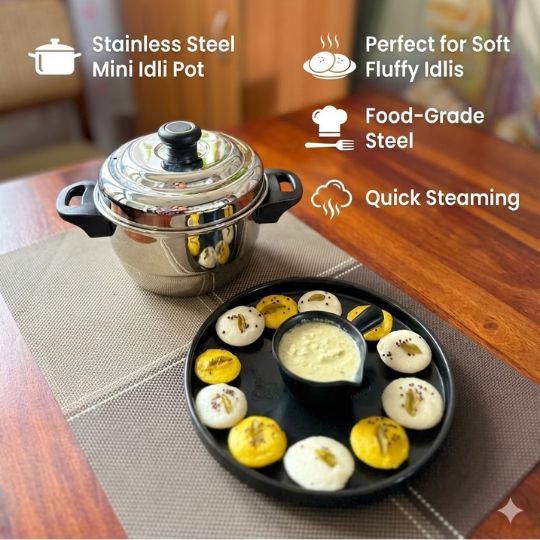 Stainless Steel Mini Idli Pot