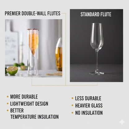 Double Wall Champagne Glass
