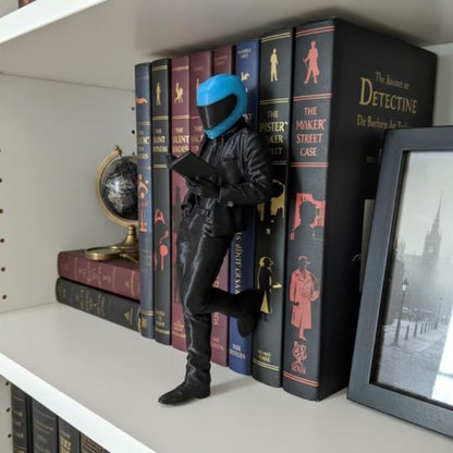 Biker Reader Bookshelf Decor
