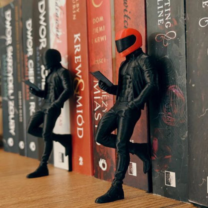 Biker Reader Bookshelf Decor