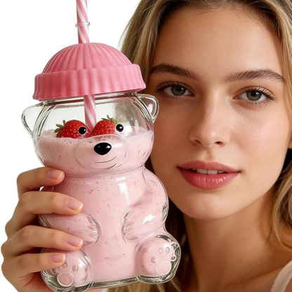 Cute Bear Straw Cup
