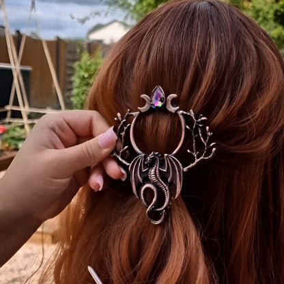 Copper Dragon Hair Clip