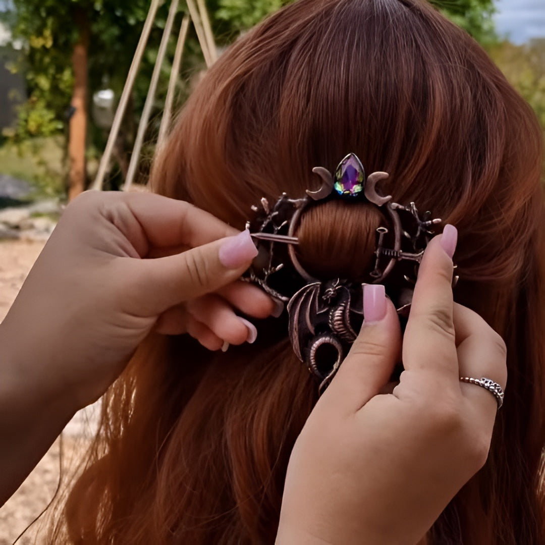 Copper Dragon Hair Clip