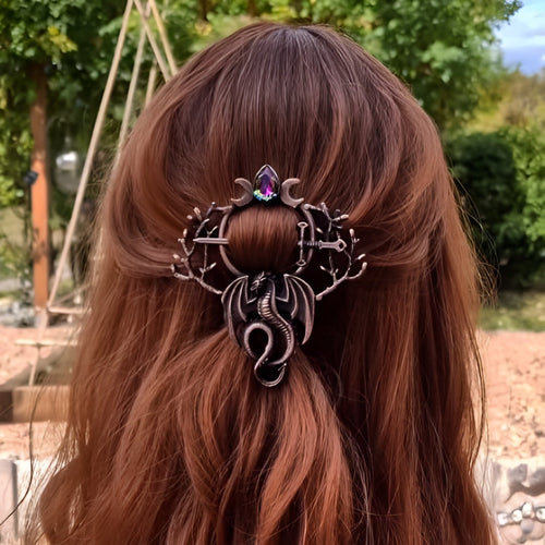 Copper Dragon Hair Clip