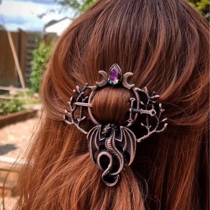 Copper Dragon Hair Clip