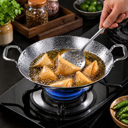 Hammered Steel Frying Kadhai