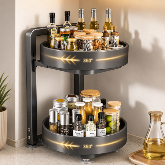 Multi-Tier Rotatable Organizer Rack