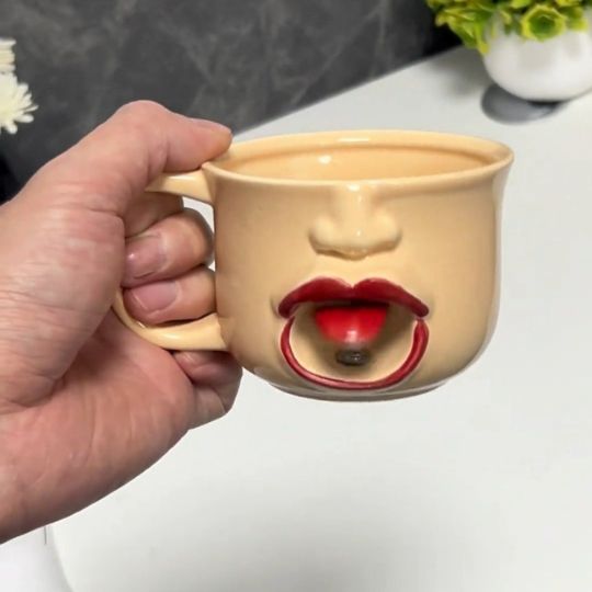 Ceramic Tongue Sticking Out Mug