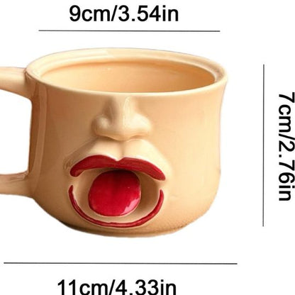 Ceramic Tongue Sticking Out Mug