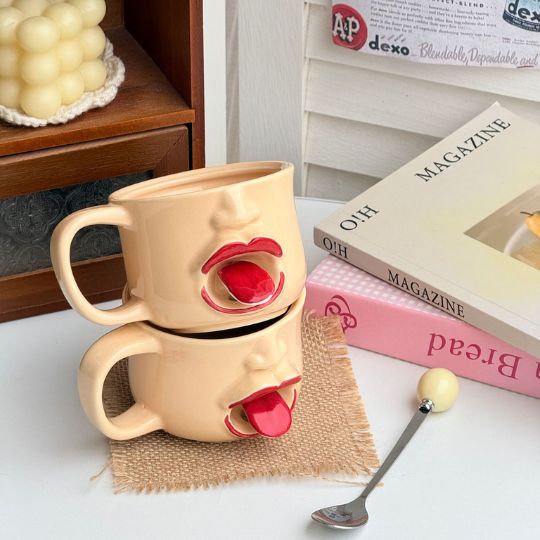Ceramic Tongue Sticking Out Mug