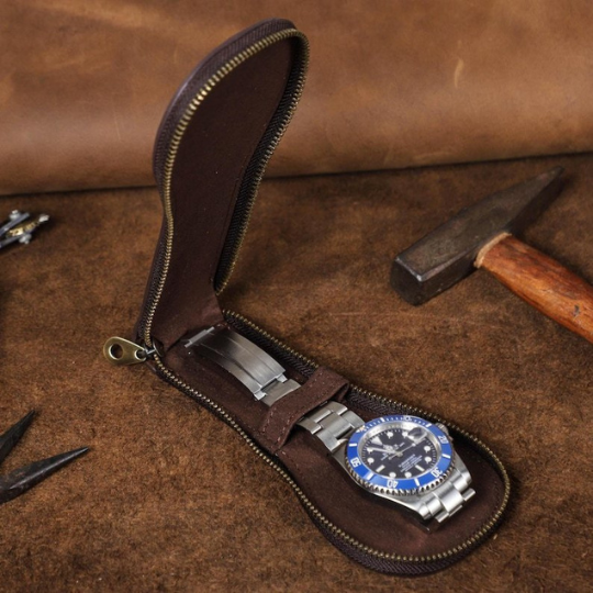 Vintage Leather Watch Sleeve