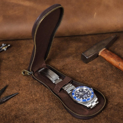 Vintage Leather Watch Sleeve
