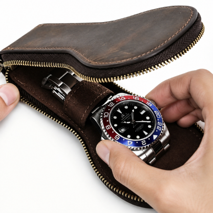 Vintage Leather Watch Sleeve