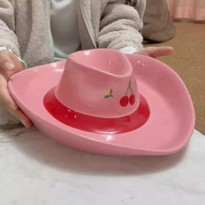 Cowboy Hat Shape Ceramic Plate