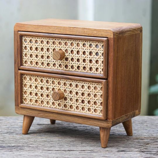 Vintage Rattan Drawer