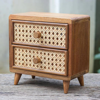 Vintage Rattan Drawer
