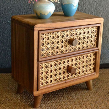 Vintage Rattan Drawer