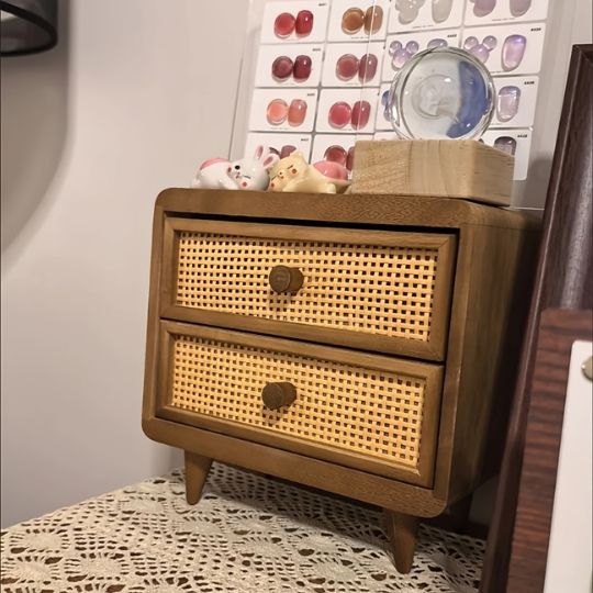 Vintage Rattan Drawer