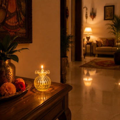 Crystal Bloom Diya