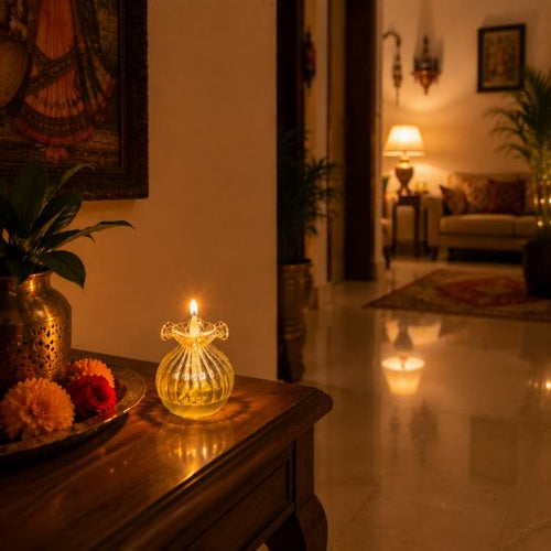 Crystal Bloom Diya