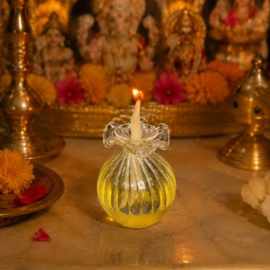 Crystal Bloom Diya