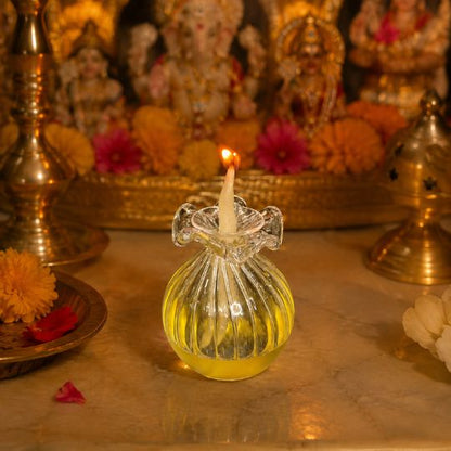 Crystal Bloom Diya