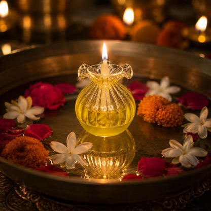 Crystal Bloom Diya