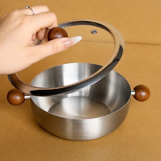 Stainless Steel Double-Handled Pot