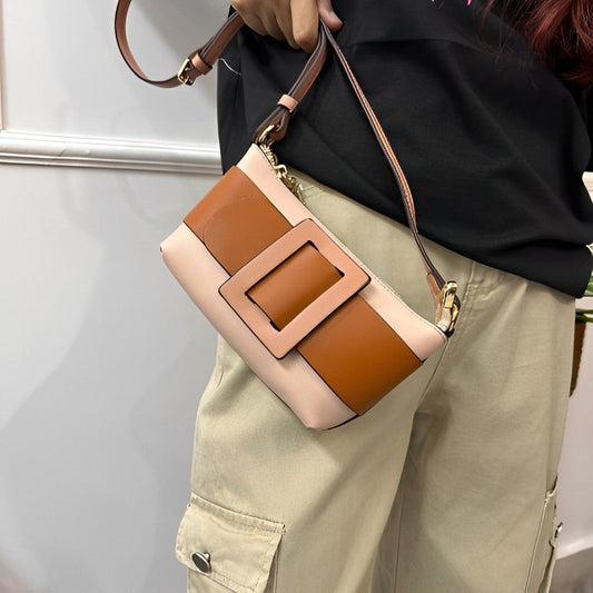 Shoulder Bag with Elegant Buckle