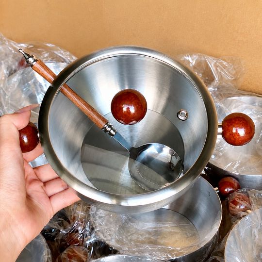 Stainless Steel Double-Handled Pot