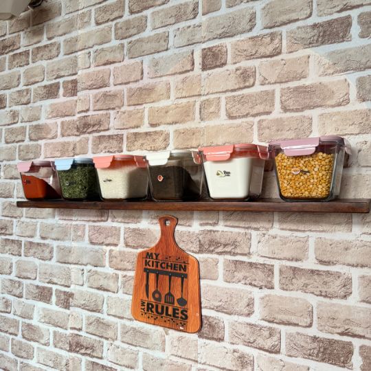 Glass Jars With Kitchen Stickers (50 Stickers)