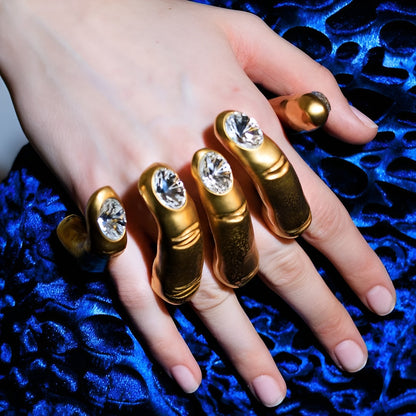 Golden Hand Ring