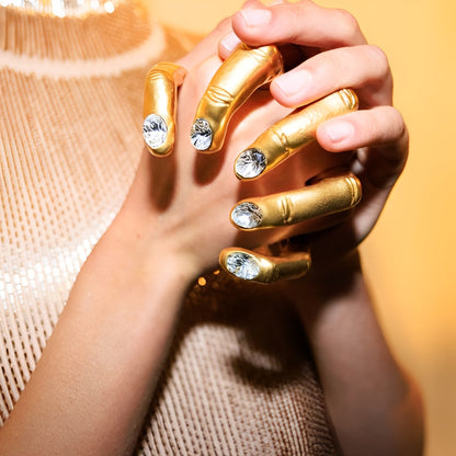 Golden Hand Ring