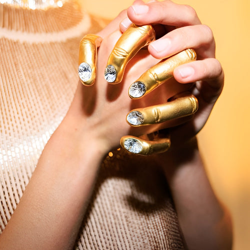 Golden Hand Ring