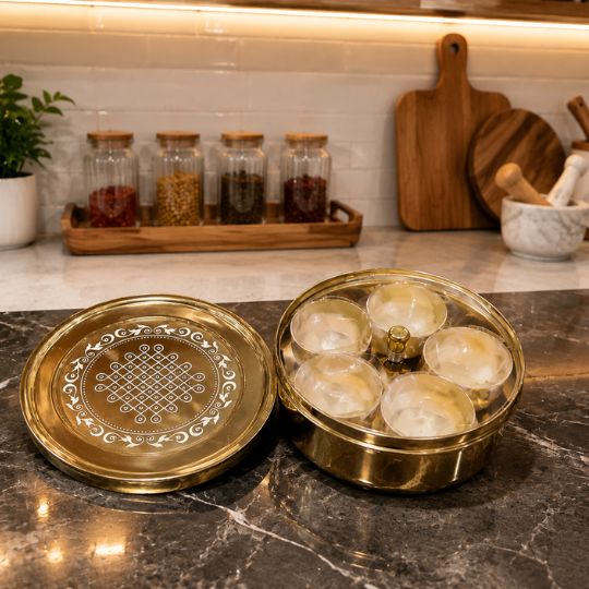 Brass Masala Box