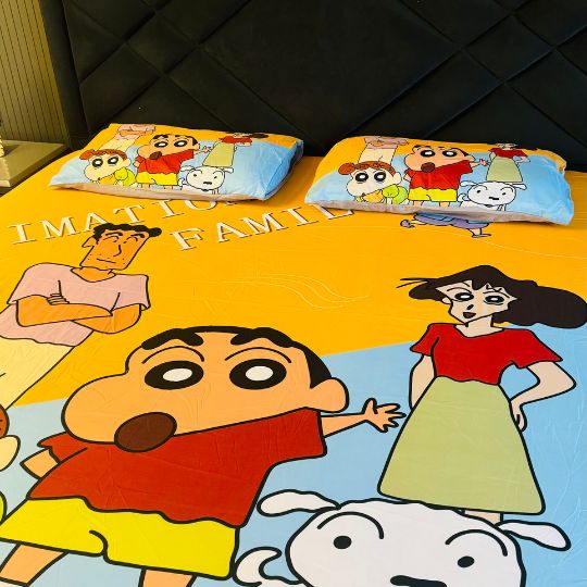 Shinchan Family Cartoon Bedsheet