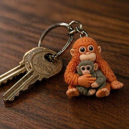 Cuddle Monkey Keychain