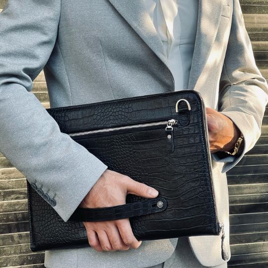 Unisex Leather Office Bag