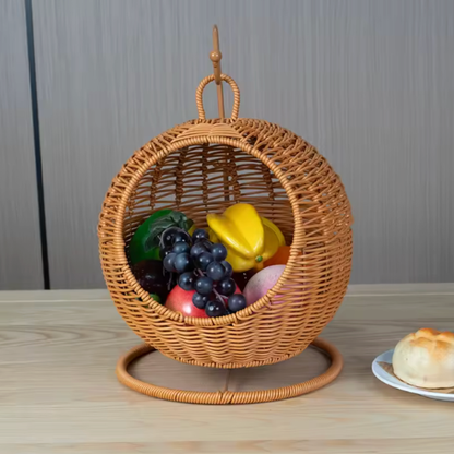 Handwoven hanging Fruit Basket