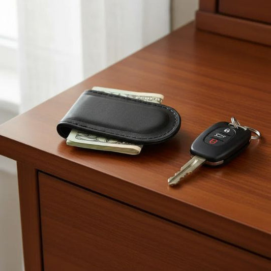 Leather Magnetic Money Clip