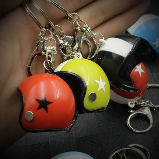 Helmet keychain