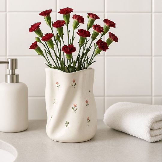 Crinkle Shape Flower Vase