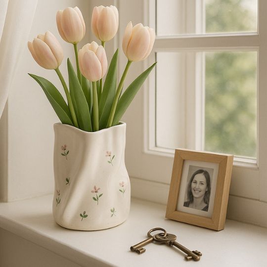 Crinkle Shape Flower Vase