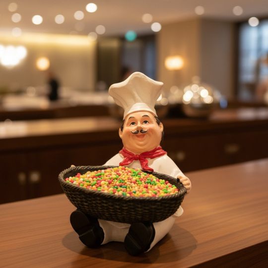 Chef Statue Decor Tray